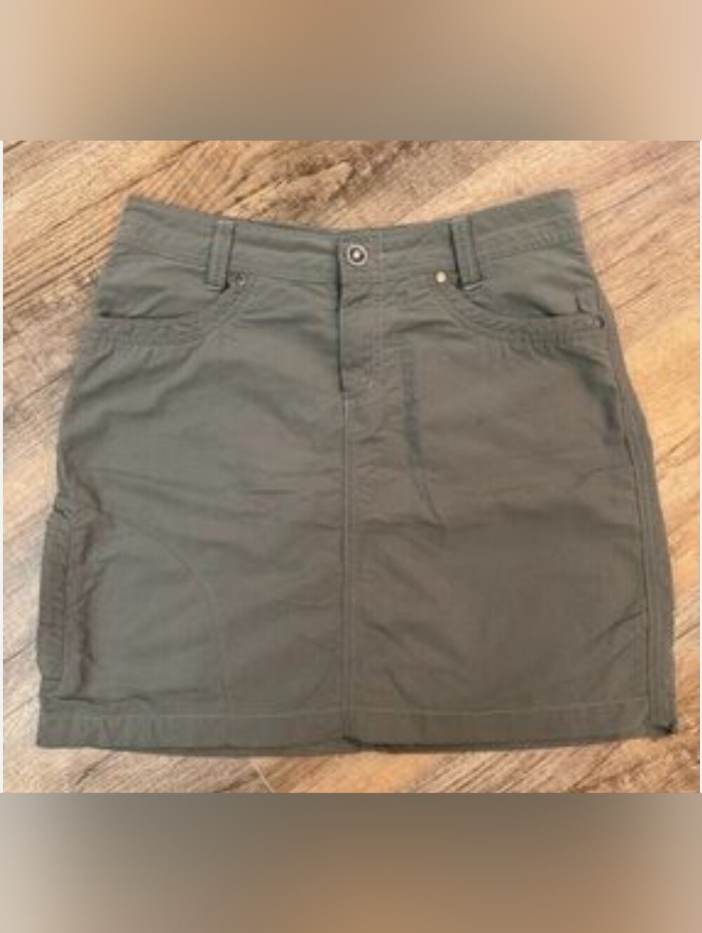 White House Black Market Light Olive Skirt